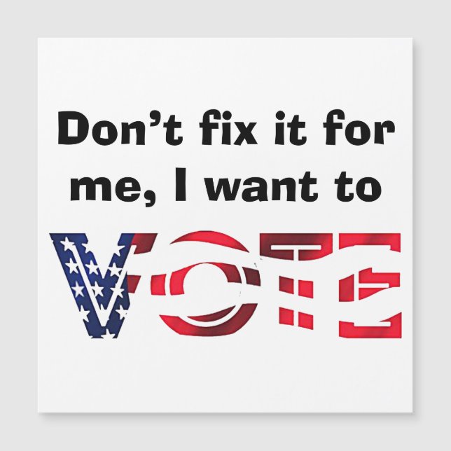 Quiero votar (Anverso)