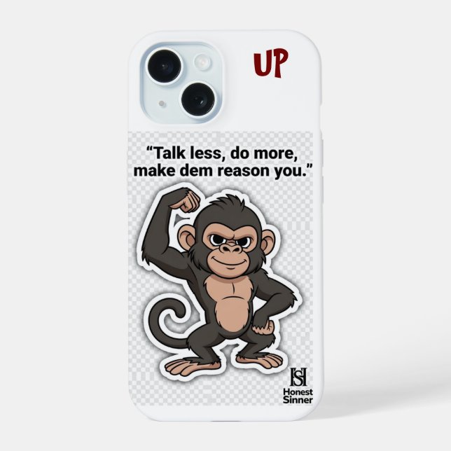 Quiet Growth Monkey – Mindful Phone Cover (Reverso )