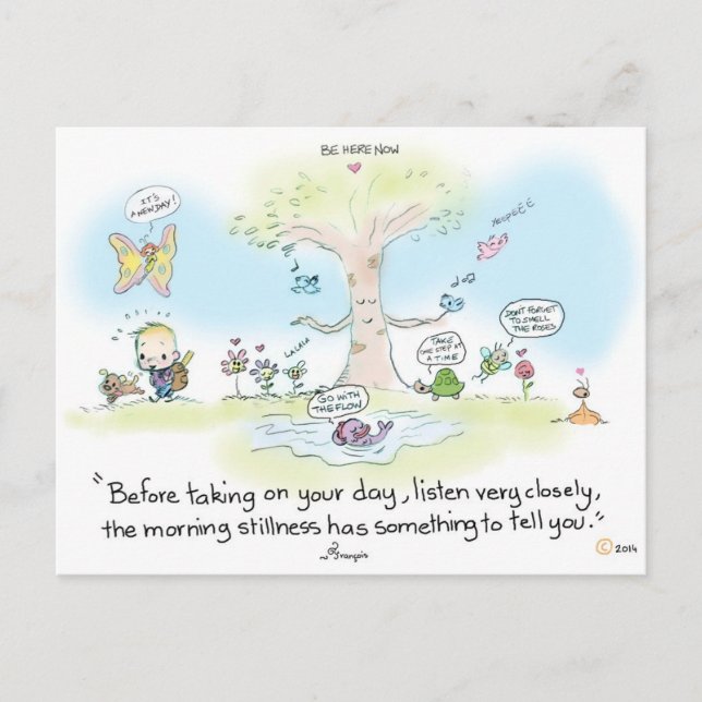 Quietud de postales por la mañana (Anverso)