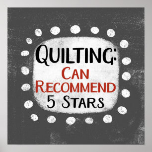 Quilting Review 5 estrellas arte de pared Poster