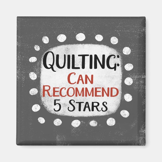 Quilting Review 5 Estrellas Refrigerador imán (Frente)