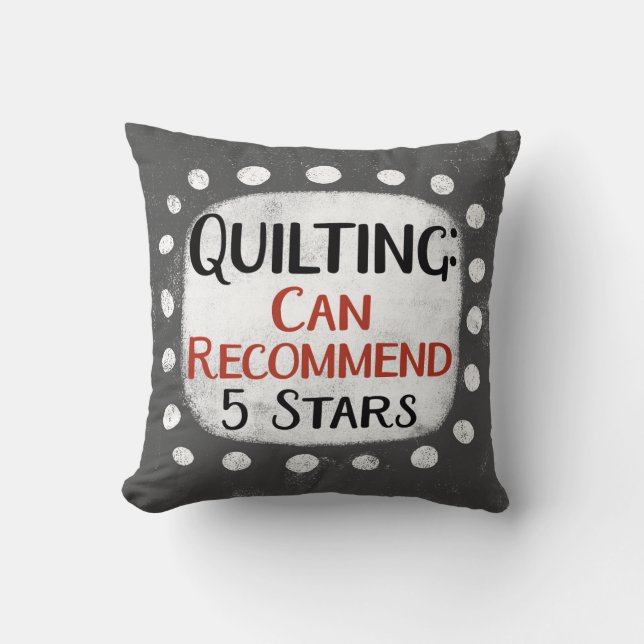 Quilting Review Cojín decorativo de 5 estrellas (Anverso)