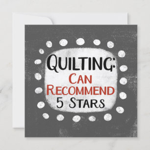 Quilting Review Tarjeta de felicitación de 5 estre