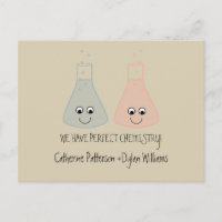 Química Bonita Tarjeta Postal de Guardar la Fecha