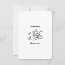 Química entre nosotros, te amo - Tarjeta plana