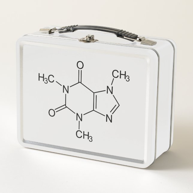 Química Molécula Cafeína Café Átomos (Anverso)