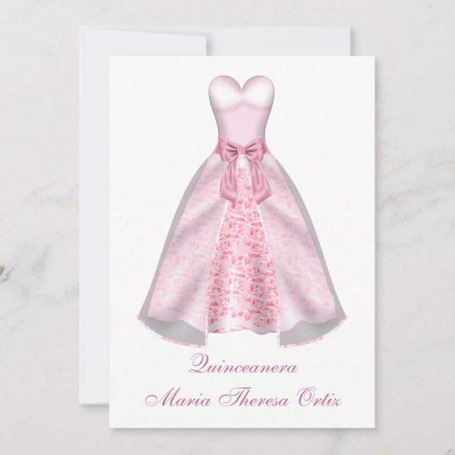 Quinceanera 15ª Invitación a la recepción (Anverso)