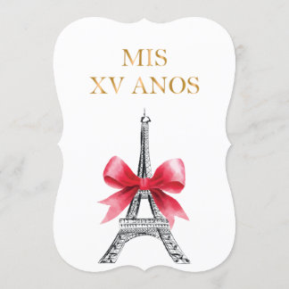 Quinceanera 15 Invitación de cumpleaños París Fran