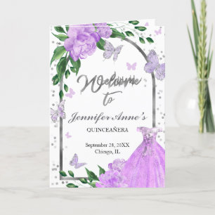 Quinceanera Butterflys Lavender Gown Programas
