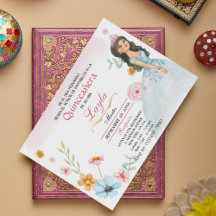 Quinceañera Elegante: Mis Quince Invitaciones Rosa