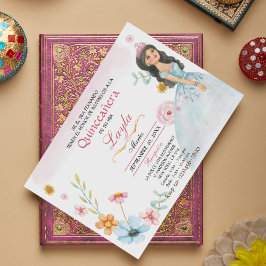 Quinceañera Elegante: Mis Quince Invitaciones Rosa