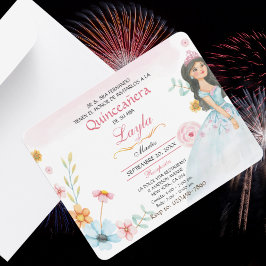 Quinceañera Elegante: Mis Quince Invitaciones Rosa