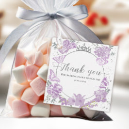 Quinceanera Favor Etiquetas Mariposa Lavanda Flora