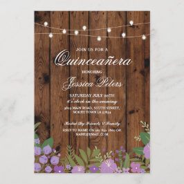Quinceanera Fiesta de cumpleaños Invitación a la M