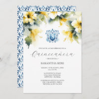Quinceanera floral amarilla