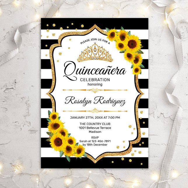 Quinceanera - Invitación a los girasoles (Subido por el creador)