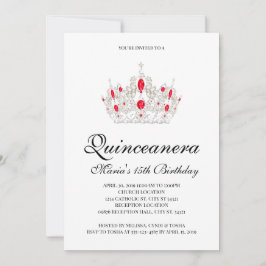 Quinceañera, invitaciones rojas