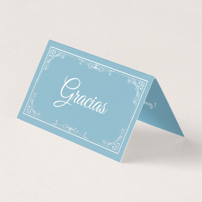 Quinceañera Mini Tarjetas de agradecimiento para l (Anverso)