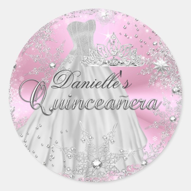 Quinceanera Pegatina (Anverso)