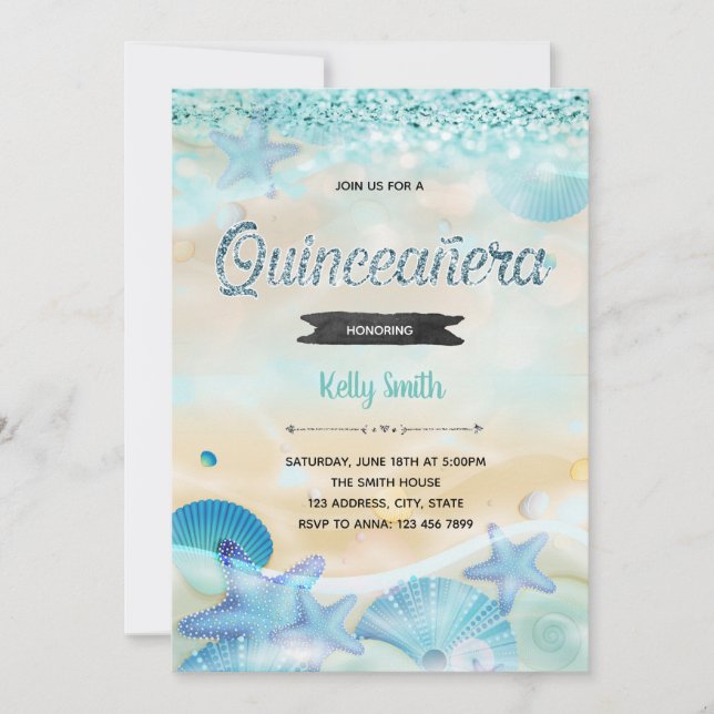 Quinceanera por invitación del mar (Anverso)