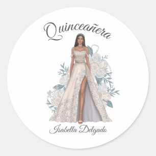 Quinceanera Princess Gown Tiara Pegatina