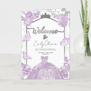 Quinceanera Programas Lavender Vestido Floral Plat
