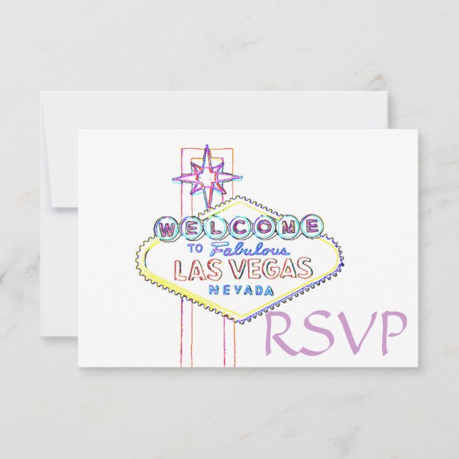 Quinceanera RSVP Las Vegas Pastel Art (Anverso)