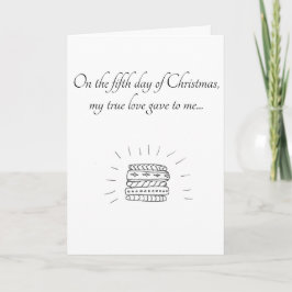 Quinto día de tarjeta de Navidad