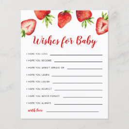 Quiras de fresa para la tarjeta del bebé