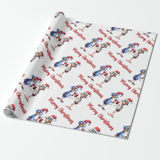 Quirky Birds Navidades envolviendo papel