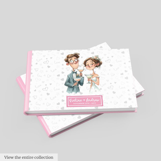 Quirky Boda personalizado, libro de invitados dive (Personalized Quirky Wedding Guest Book Hilarious Art)