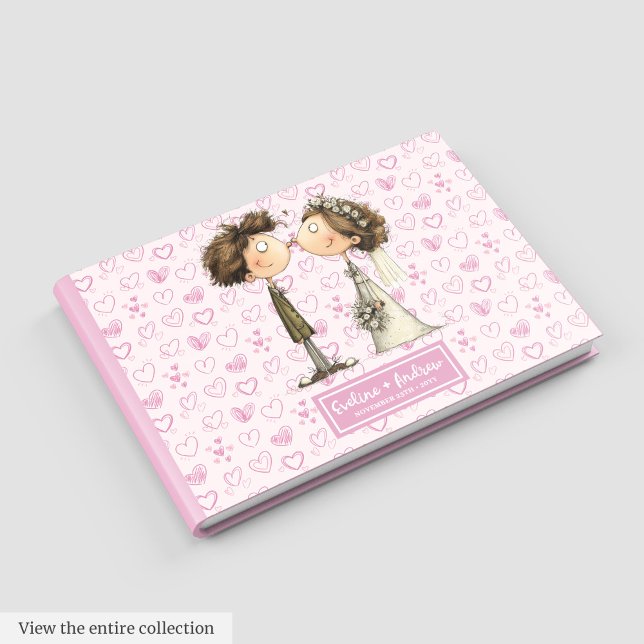 Quirky Bride Groom libro de invitados personalizad (Quirky Bride Groom Personalized Guest book)