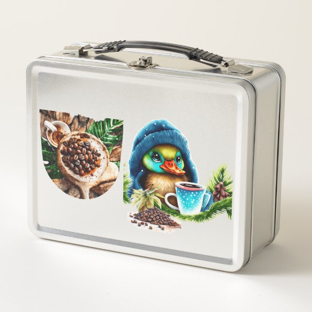 Quirky Café Lover Duck Design (Anverso)