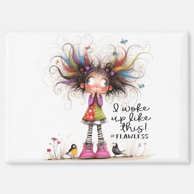 Quirky Chica # Imán sin defectos (Anverso)