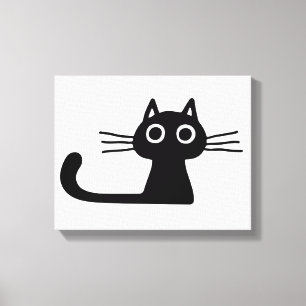 Quirky Gato Gato Gato Gato Negro y Arte Animal Bla