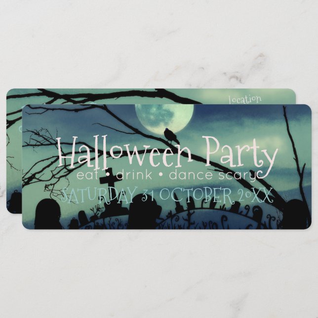 Quirky Halloween Party Invitaciones (Anverso / Reverso)