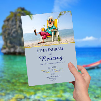 Quirky Happy Retirement Party Invitación