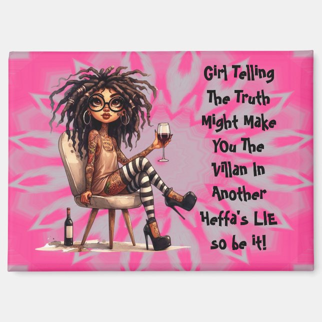 Quirky Lady Tattoo y el imán de la verdad del vino (Anverso)