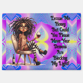 Quirky Lady Tattoos y un imán de luz de vino