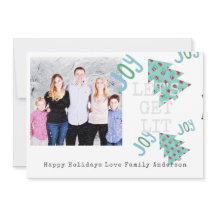 Quirky Navidades de FOTO Tarjeta de tieset de arte