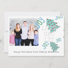 Quirky Navidades de FOTO Tarjeta de tieset de arte