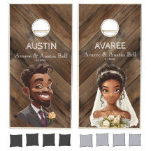 Quirky novia de piel oscura y Boda de Groom