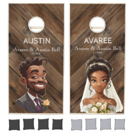 Quirky novia de piel oscura y Boda de Groom