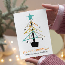 Quirky Retro Árbol de Navidad Mid Century Moderno