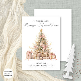 Quirky Vintage Gold Tree Feliz Navidad