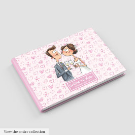 Quirky Watercolor Boda Memoria Libro de invitado