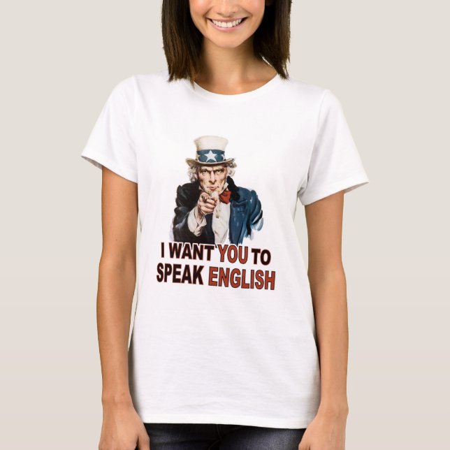 Quisiera que usted hablara la camiseta inglesa de (Anverso)