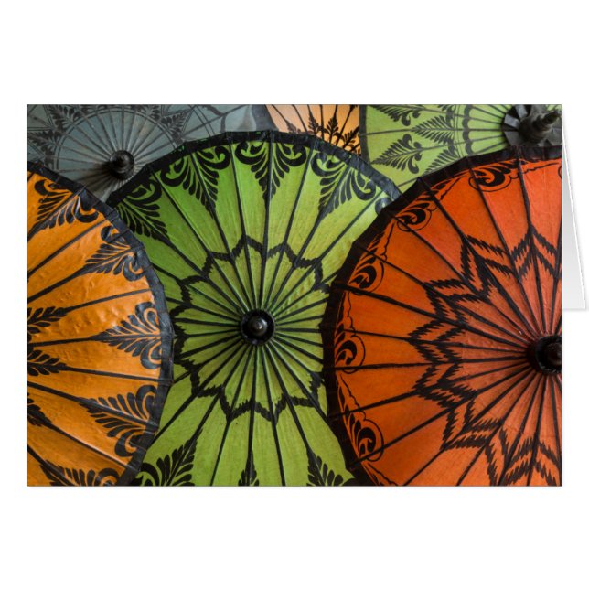 quitasoles a la venta, bagan, myanmar (Anverso (Horizontal))