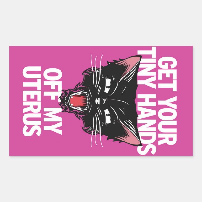 Quítate Las Pequeñas Manos De Mi Pegatina Uterus (Anverso)