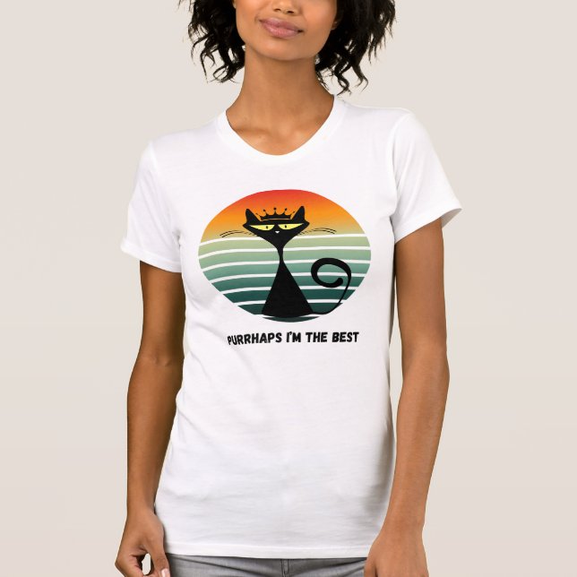 "Quizá soy la mejor" camiseta de gato (Anverso)